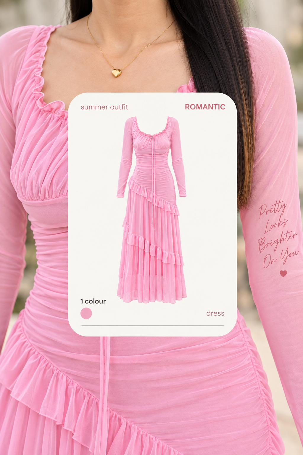 Pink ruffle dress