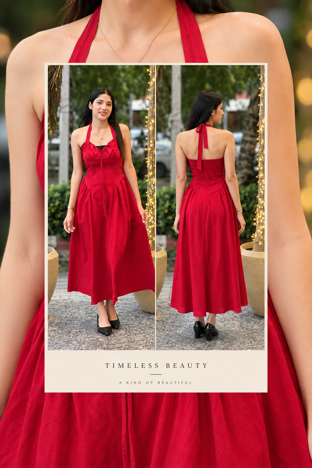 Halter neck corset dress