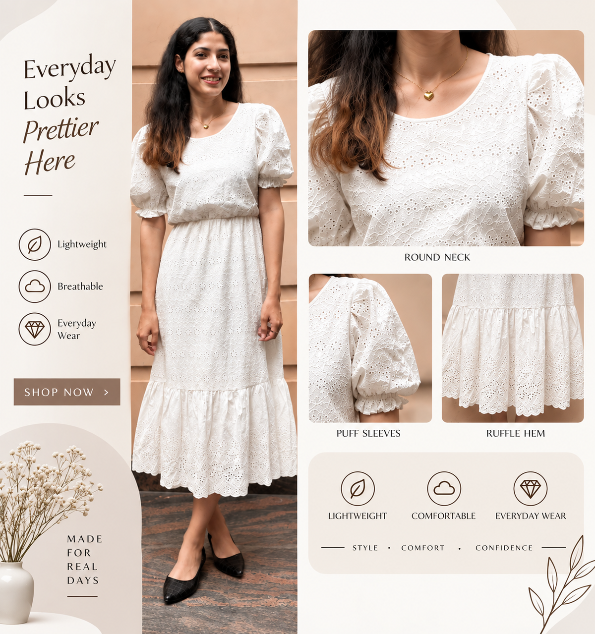 White chicken dress
