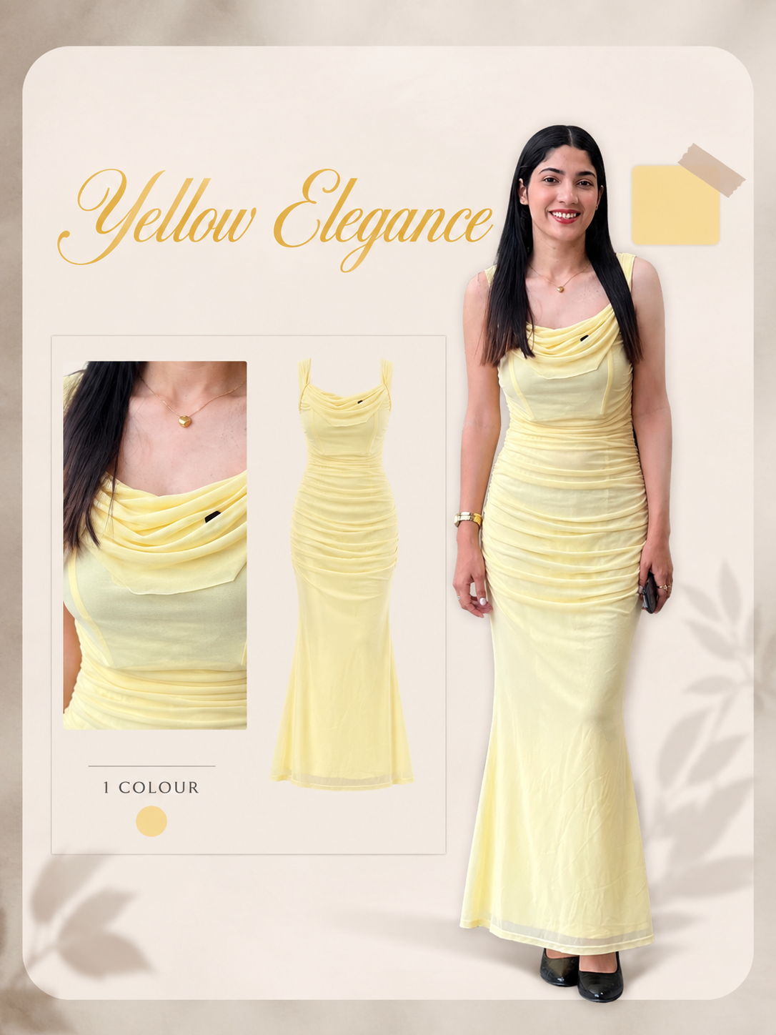 Draped bodycon dress
