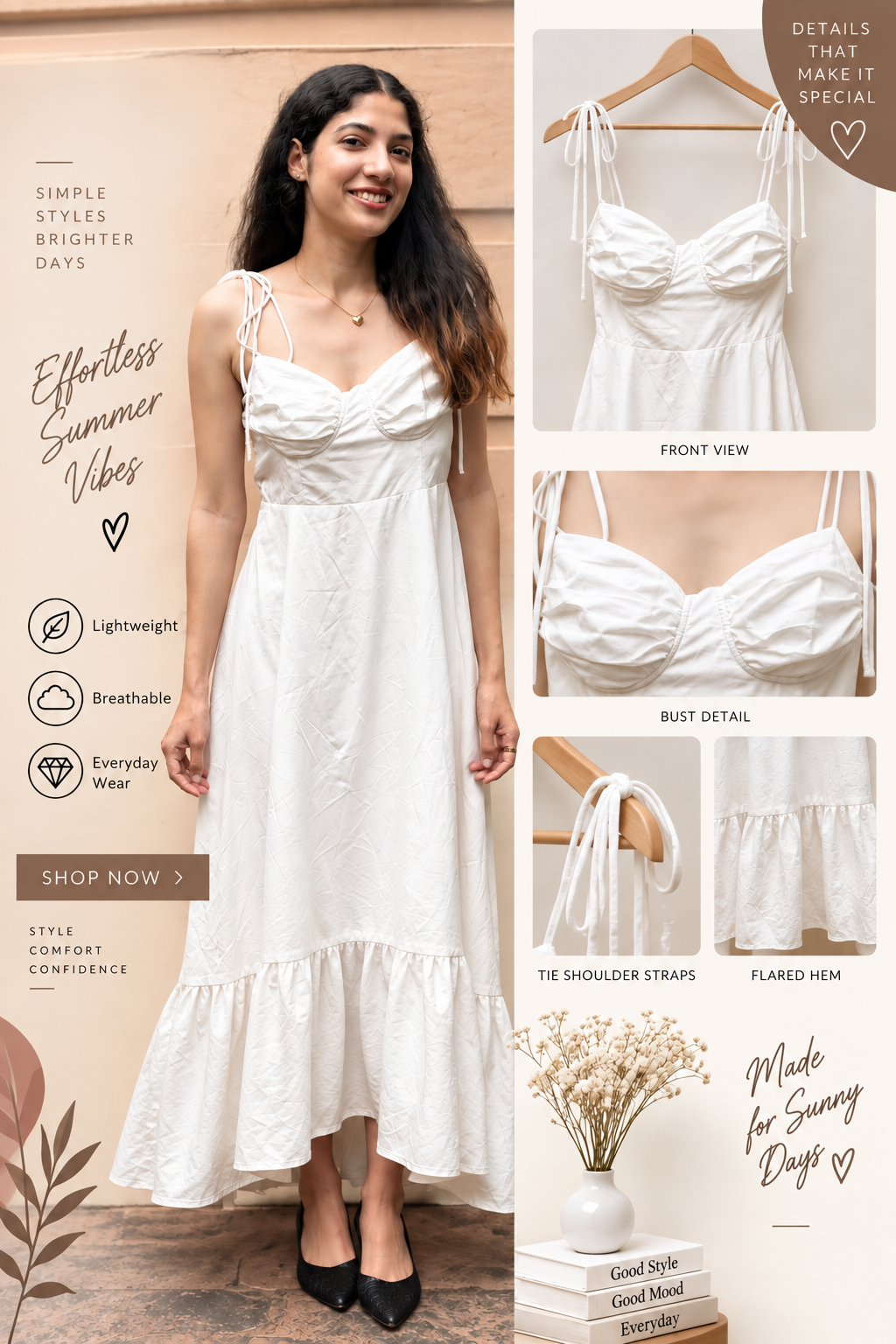 Lace up dress